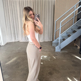 Lounge Hose - Weiß x Beige