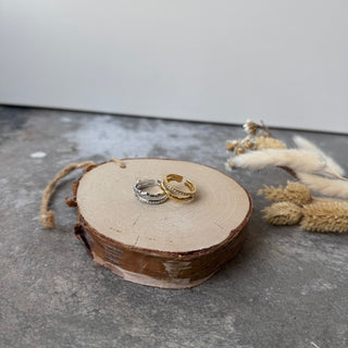 Wavy Strass Ring | Gold