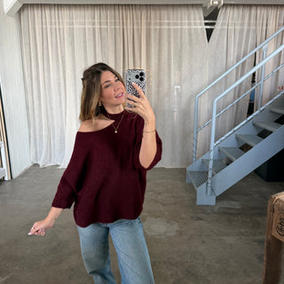 Strickshirt Zoe - Bordeaux