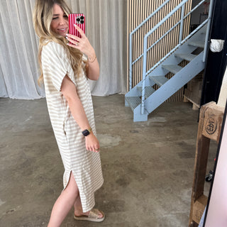 Oversize Kleid Molly - Beige x Creme