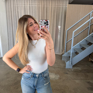 Casual Basic Top - Weiß