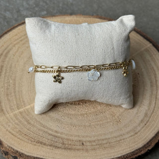 Flora Pearls Armband | Gold