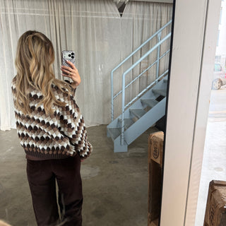 Pops Pulli - Braun x Weiß