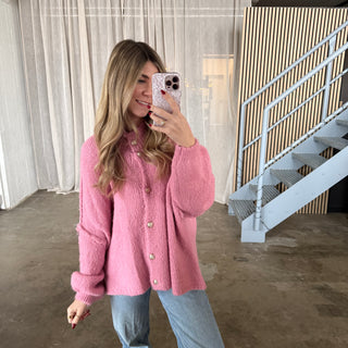 Midsize Strickjacke - Pinky