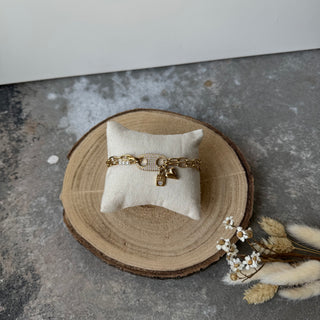 Strass & Charms Armband | Gold