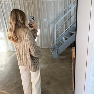 Strickjacke Lima Uni - Beige