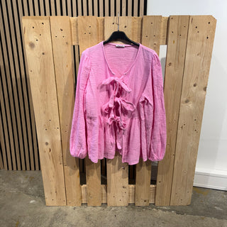 Musselinbluse Big Bow