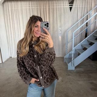 Strickjacke Mabel - Leo Espresso Taupe