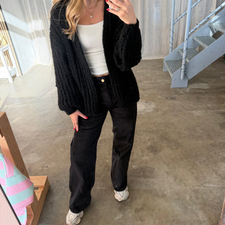 Cord Jeans - Schwarz
