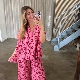 Bluse Amalfi Bloom -Pinky