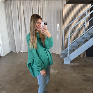 Midsize Strickjacke - Peppermint