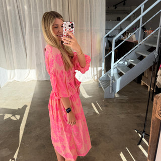 Kleid Bella -  Light Coral x Pink