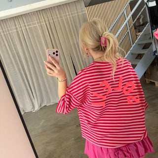 Oversize T-Shirt Solei - Rosa x Rot