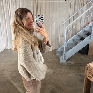 Strickjacke Poppy - Beige