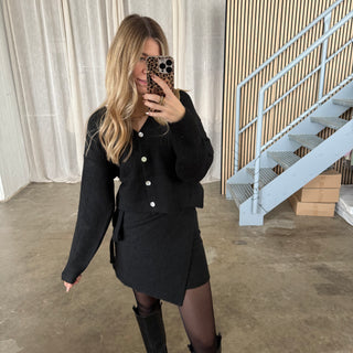 Strickjacke Shorty - Schwarz (Match)