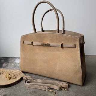 Pippa De Luxe Tasche - Wildleder Creme
