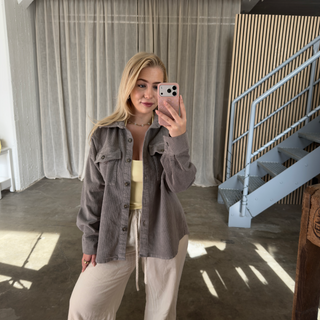 Cord Jacke - Taupe