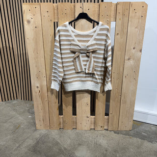 TINY CLOTHES - Streifen Pullover Schleife
