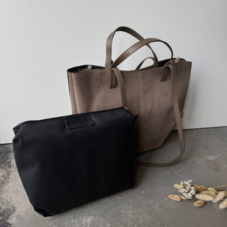 Wildleder Polly De Luxe Tasche -Taupe