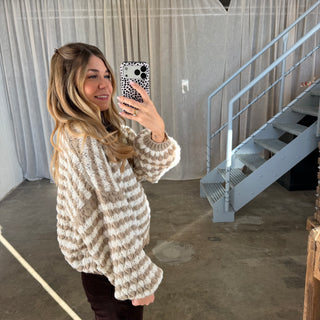 Pops Pulli Stripes - Beige