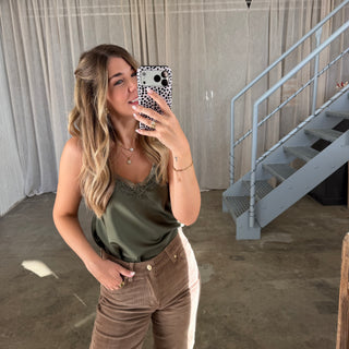 Shiny Top - Olive