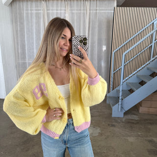 Strickjacke 99 - Butteryellow