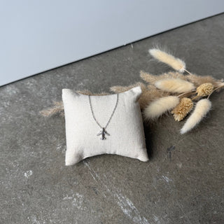 Airplane Kette | Strass Silber