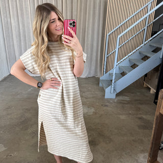 Oversize Kleid Molly - Beige x Creme