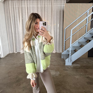 Cute Stripes Strickjacke 2.0 - Green