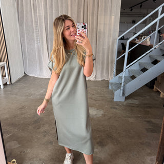 Oversize Kleid Molly - Butterstoff Light Olive