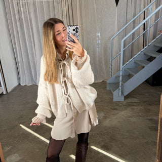 Rüschen Blusenkleid - Creme (NEU)