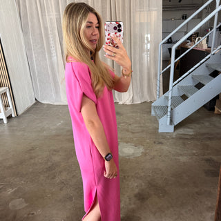 Oversize Kleid Molly - Butterstoff Pink