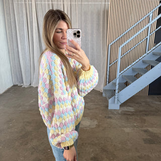 Pops Pulli -Rosa x Blau