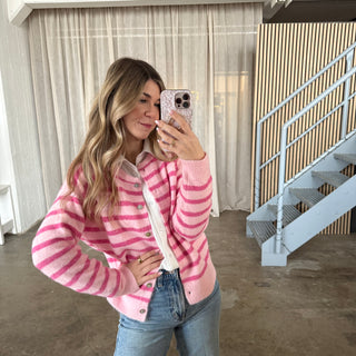 Strickjacke SELF LOVE CLUB - Rosa x Pink