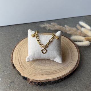 Chunky Hearts Kette | Gold