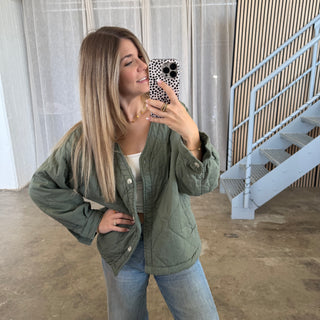 Steppjacke Olive