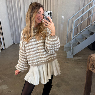 Pops Pulli Stripes - Beige
