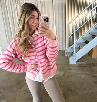 Strickjacke SELF LOVE CLUB - Rosa x Pink