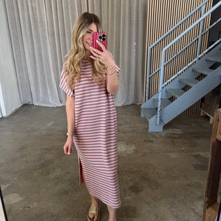 Oversize Kleid Molly - Olive x Rosa