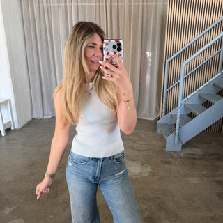 Casual Basic Top - Weiß