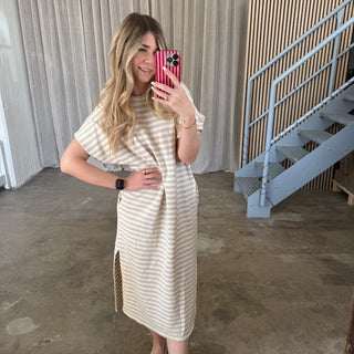 Oversize Kleid Molly - Beige x Creme