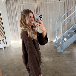 Strickjacke Poppy - Espresso