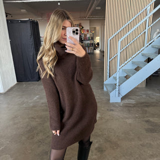 Cozy Strickkleid - Dunkelbraun