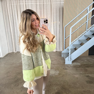 Cute Stripes Strickjacke 2.0 - Green