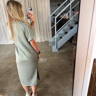 Oversize Kleid Molly - Butterstoff Light Olive