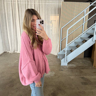 Midsize Strickjacke - Pinky