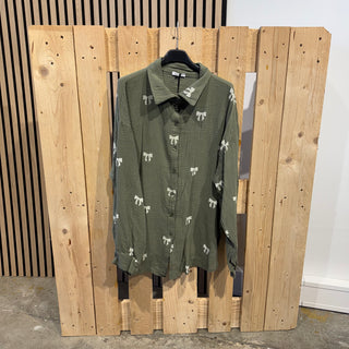 Musselinbluse Colour Schleifen
