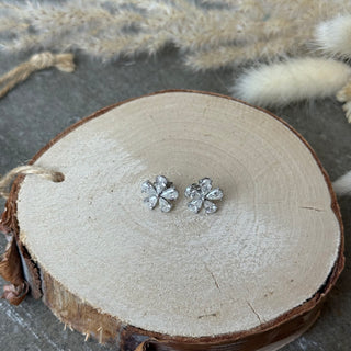 Sparkling Flower Stecker | Silber