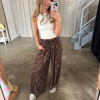 Basic Stoffhose Leo Edition - Coffee
