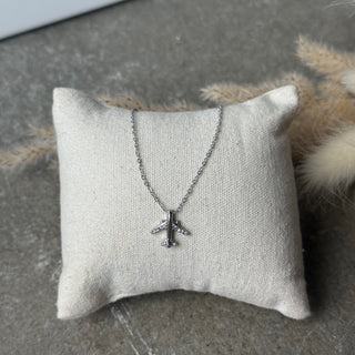 Airplane Kette | Strass Silber